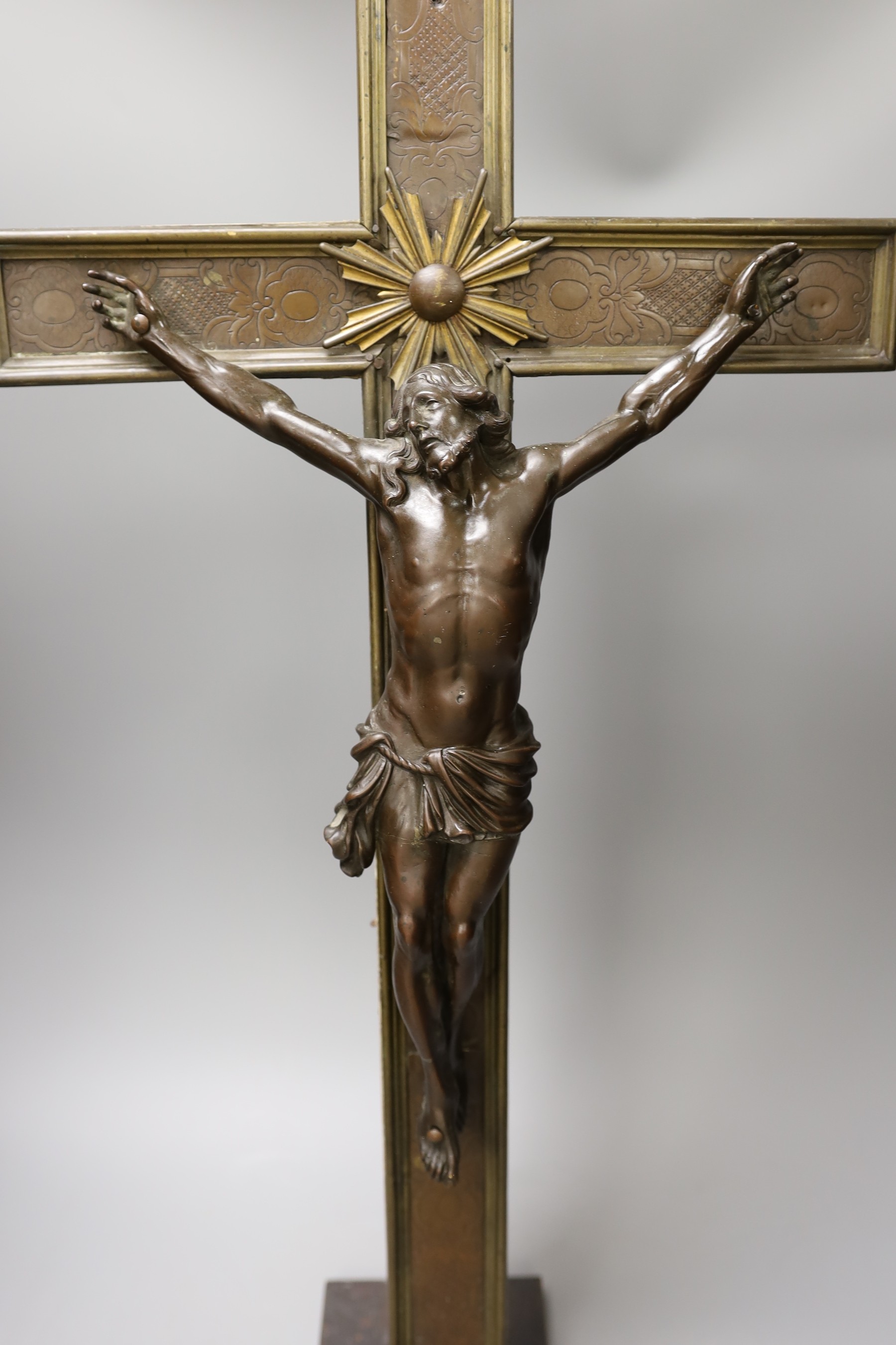 A bronze Corpus Christi figure, 72cm tall